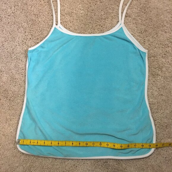 NWT Joe Fresh Terrycloth Retro Mineral Blue Tank Top - Picture 12 of 12